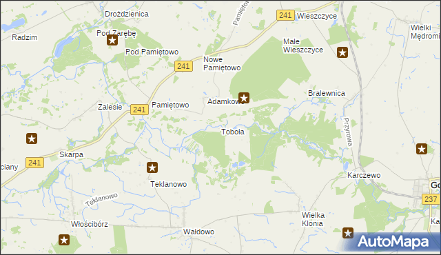 mapa Toboła, Toboła na mapie Targeo