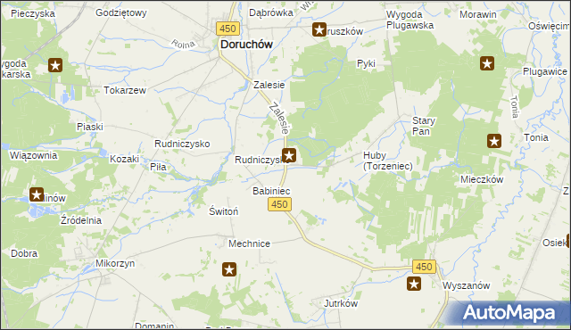 mapa Torzeniec, Torzeniec na mapie Targeo