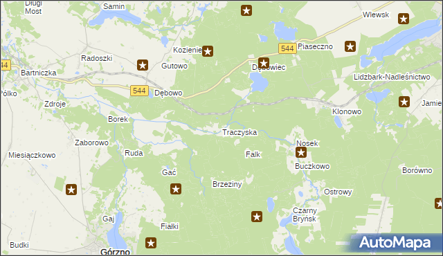 mapa Traczyska, Traczyska na mapie Targeo