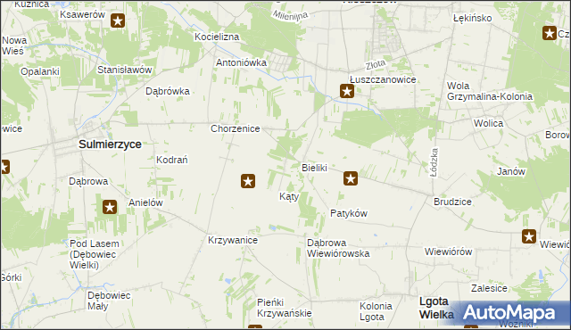 mapa Trzciniec gmina Sulmierzyce, Trzciniec gmina Sulmierzyce na mapie Targeo