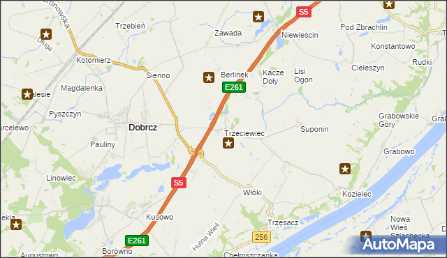 mapa Trzeciewiec, Trzeciewiec na mapie Targeo