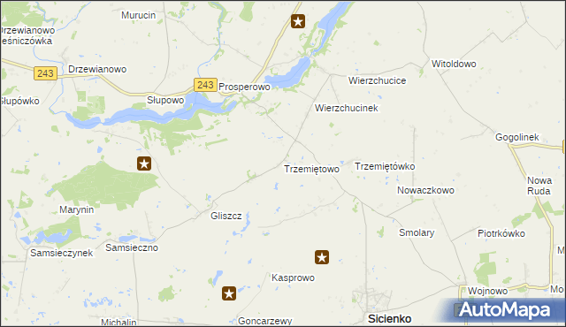 mapa Trzemiętowo, Trzemiętowo na mapie Targeo