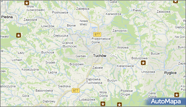 mapa Tuchów, Tuchów na mapie Targeo
