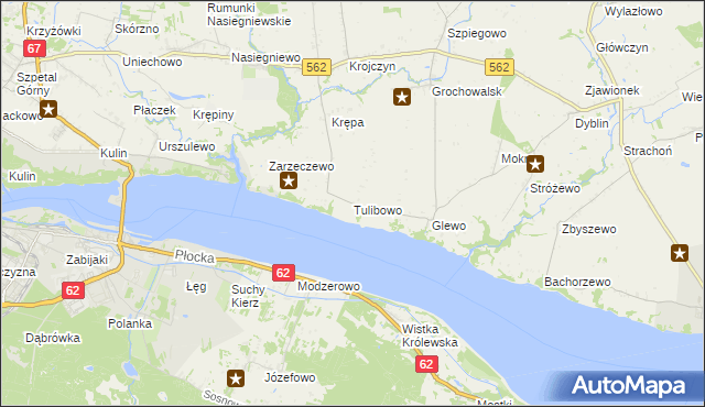 mapa Tulibowo, Tulibowo na mapie Targeo