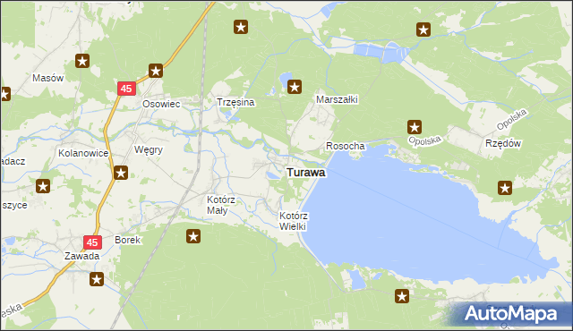 mapa Turawa, Turawa na mapie Targeo