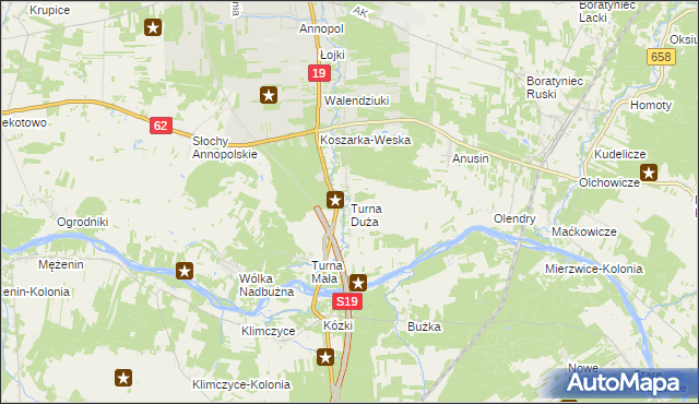 mapa Turna Duża, Turna Duża na mapie Targeo