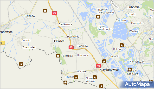 mapa Tworków, Tworków na mapie Targeo