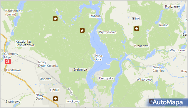 mapa Tylna Góra, Tylna Góra na mapie Targeo
