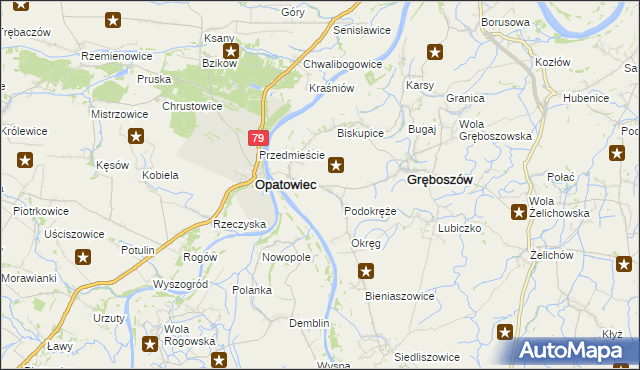 mapa Ujście Jezuickie, Ujście Jezuickie na mapie Targeo