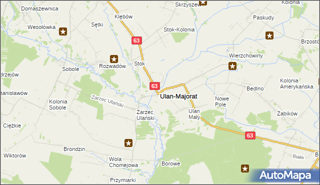 mapa Ulan-Majorat, Ulan-Majorat na mapie Targeo