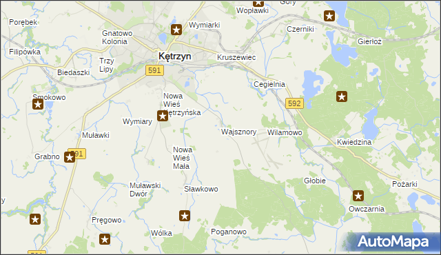 mapa Wajsznory, Wajsznory na mapie Targeo