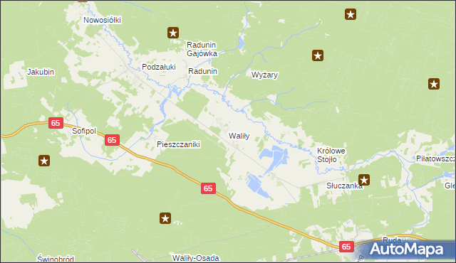 mapa Waliły, Waliły na mapie Targeo