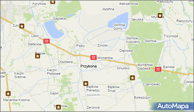 mapa Wichertów, Wichertów na mapie Targeo