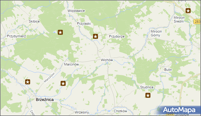 mapa Wichów, Wichów na mapie Targeo