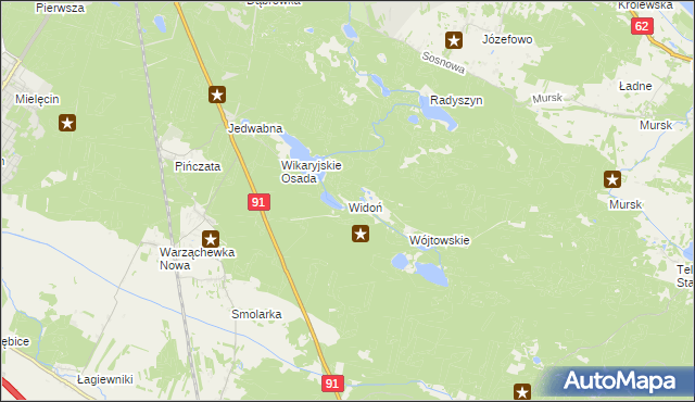 mapa Widoń, Widoń na mapie Targeo