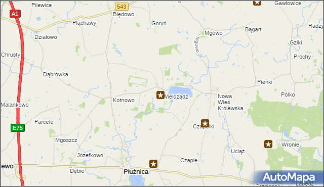 mapa Wieldządz, Wieldządz na mapie Targeo