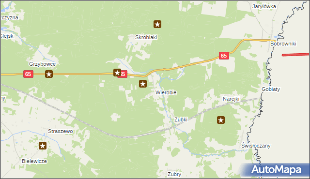 mapa Wierobie, Wierobie na mapie Targeo