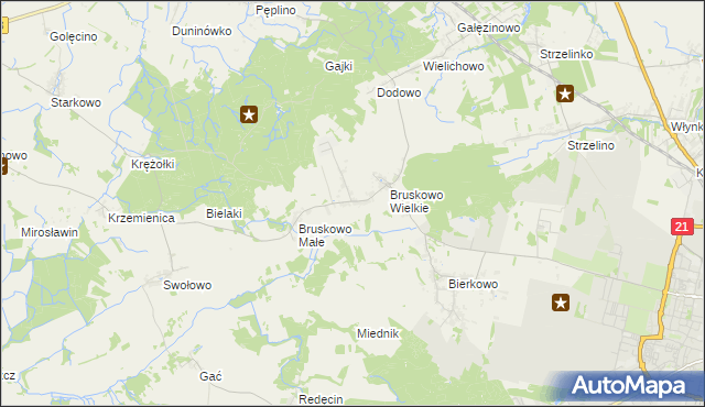mapa Wierzbięcin gmina Słupsk, Wierzbięcin gmina Słupsk na mapie Targeo