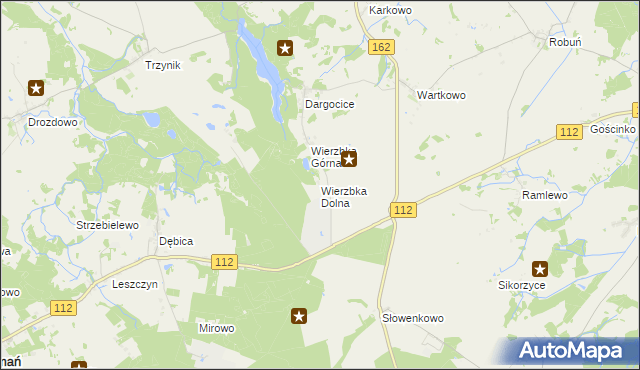 mapa Wierzbka Dolna, Wierzbka Dolna na mapie Targeo