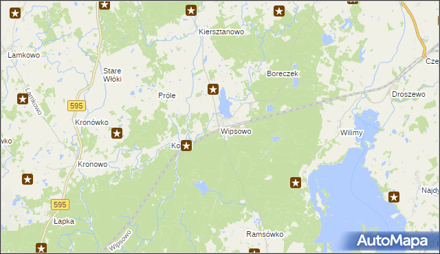 mapa Wipsowo, Wipsowo na mapie Targeo