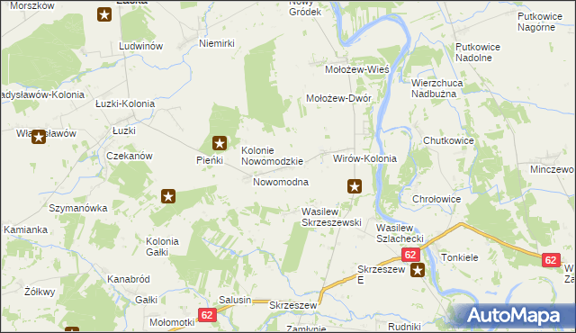 mapa Wirów gmina Jabłonna Lacka, Wirów gmina Jabłonna Lacka na mapie Targeo