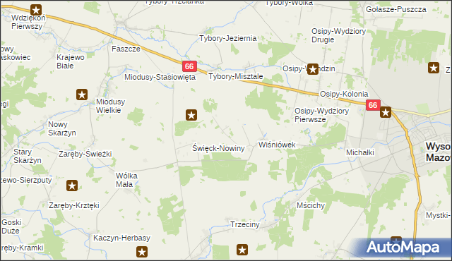 mapa Wiśniówek-Kolonia, Wiśniówek-Kolonia na mapie Targeo