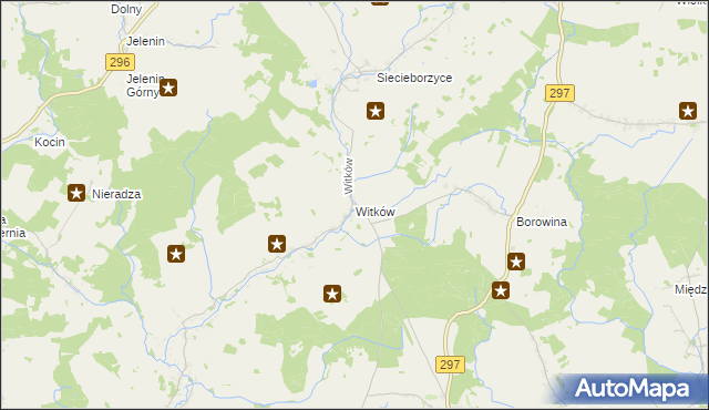 mapa Witków gmina Szprotawa, Witków gmina Szprotawa na mapie Targeo