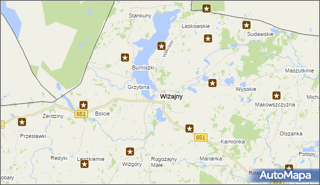 mapa Wiżajny, Wiżajny na mapie Targeo