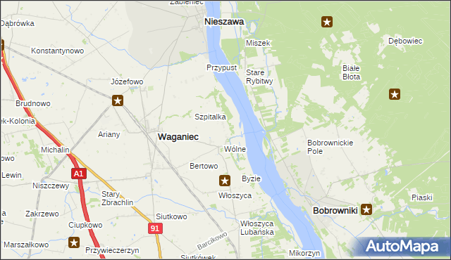 mapa Wójtówka gmina Waganiec, Wójtówka gmina Waganiec na mapie Targeo