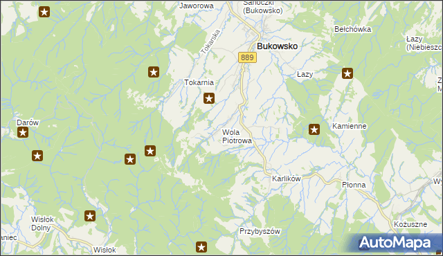 mapa Wola Piotrowa, Wola Piotrowa na mapie Targeo