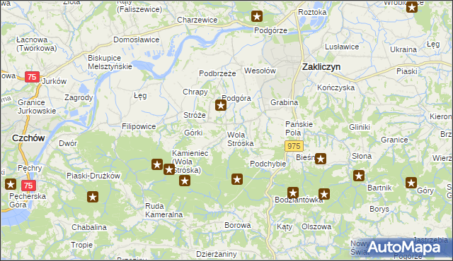 mapa Wola Stróska, Wola Stróska na mapie Targeo