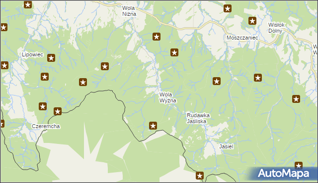 mapa Wola Wyżna, Wola Wyżna na mapie Targeo