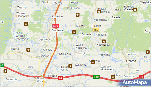 mapa Wólka Podleśna, Wólka Podleśna na mapie Targeo