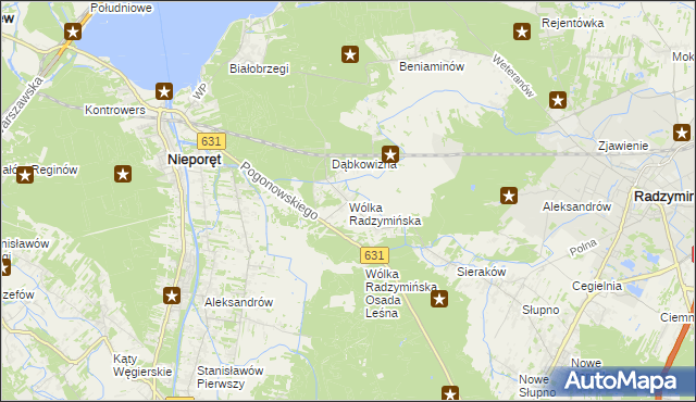 mapa Wólka Radzymińska, Wólka Radzymińska na mapie Targeo