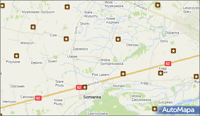 mapa Wólka Somiankowska, Wólka Somiankowska na mapie Targeo