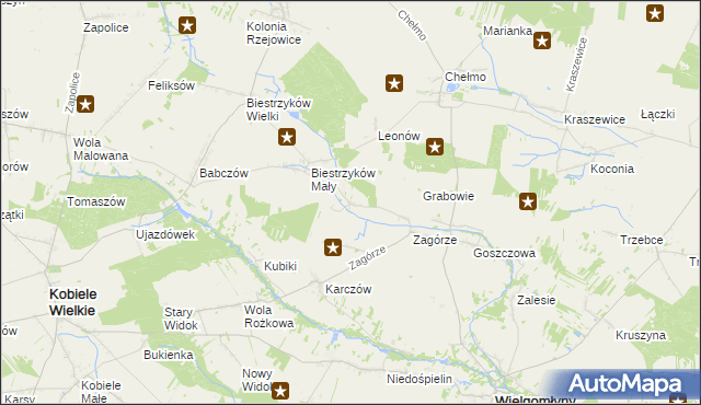 mapa Wólka Włościańska, Wólka Włościańska na mapie Targeo