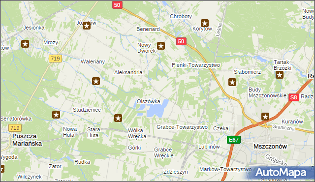 mapa Wręcza, Wręcza na mapie Targeo