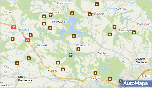 mapa Wrzeszczyn, Wrzeszczyn na mapie Targeo