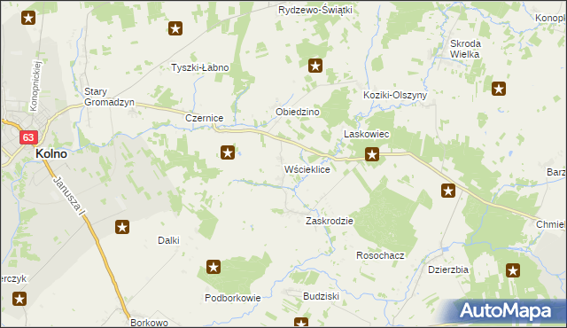 mapa Wścieklice, Wścieklice na mapie Targeo