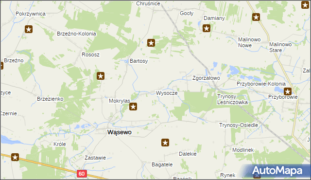 mapa Wysocze, Wysocze na mapie Targeo