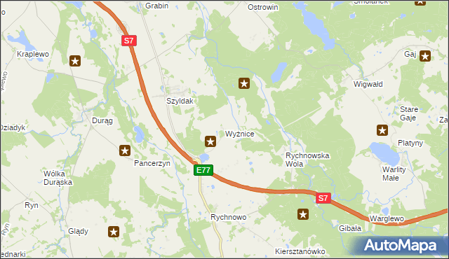 mapa Wyżnice, Wyżnice na mapie Targeo