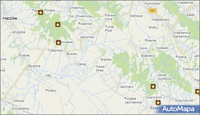 mapa Wzdów, Wzdów na mapie Targeo