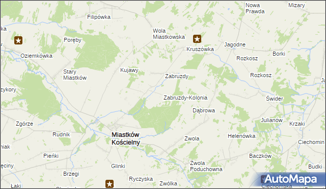 mapa Zabruzdy-Kolonia, Zabruzdy-Kolonia na mapie Targeo