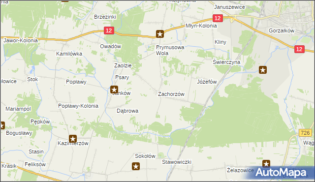 mapa Zachorzów, Zachorzów na mapie Targeo