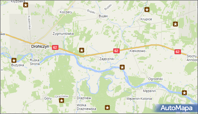 mapa Zajęczniki, Zajęczniki na mapie Targeo