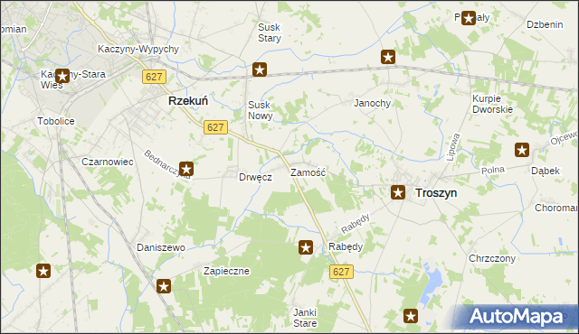 mapa Zamość gmina Troszyn, Zamość gmina Troszyn na mapie Targeo