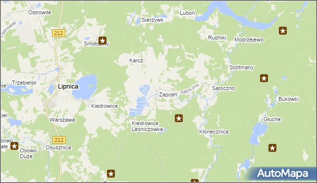 mapa Zapceń, Zapceń na mapie Targeo