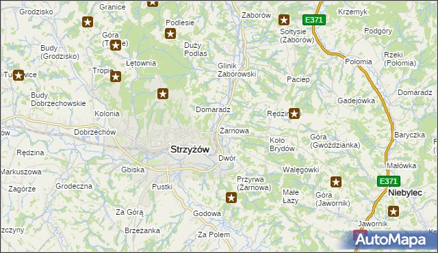 mapa Żarnowa, Żarnowa na mapie Targeo