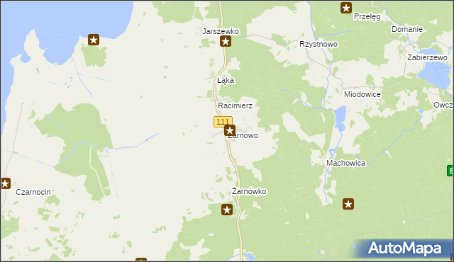 mapa Żarnowo gmina Stepnica, Żarnowo gmina Stepnica na mapie Targeo