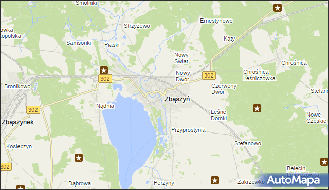 mapa Zbąszyń, Zbąszyń na mapie Targeo